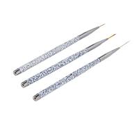 Saluaqui Professional Nail Art Liner Brush Set 3pcs Marble Pattern Brushes for Fine Detailing Easy Grip for Nail Extensions Painting At Home or Salon Use
