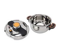 Saluaqui Professional Pressure Cooker with Efficient Fast Heating Prevents Stickiness | 304 Stainless Steel Canning Pot | Large Capacity 4L for Home Kitchen (4L)