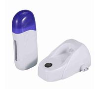 Saluaqui Roll On Wax Warmer Wax Roller Machine Waxing Roller Kit for Sensitive Skin with Transparent Window ABS Material Portable Hair Removal for Women Men (2 Arm)