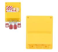 Saluaqui Safety Padlock Station, Lockout Tagout Station Wall Mounted Lockout Tagout Rack, Compact Lock Storage, for Industrial Electric Power with Engineering PC Plastics