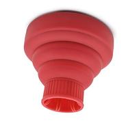 Saluaqui Silicone Collapsible Hair Dryer Diffuser for Travel Portable Folding Attachment for Blow Dryers for Curly Hair Styling Lightweight Design for Easy Carry (Red)