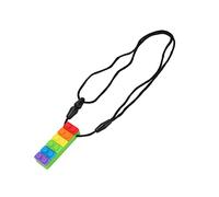 Saluaqui Silicone Teether Pendant Necklace High Temperature Resistant Chewing Pendant for Infants, Children, and Adults - Red (#2)