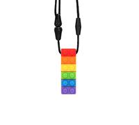 Saluaqui Silicone Teether Pendant Necklace High Temperature Resistant Chewing Pendant for Infants, Children, and Adults - Red (#4)