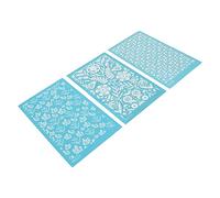 Saluaqui Silk Screen Stencils Set Reusable Silkscreen Printing Kit for Jewelry Clay Earrings Arts and Crafts Decoration Includes Designs 208 210 223 for Projects (208, 210, 223)