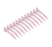 Saluaqui Slip- Styling Hair Clips - 12Pcs Pink Duck Bill Clips with ABS Plastic for Sectioning, Coloring, and Blow Drying, Ideal for All Hair Types