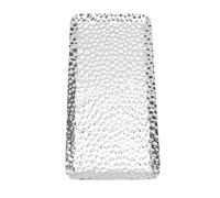 Saluaqui Small Gold Tray Hammered Tray Exquisite Stainless Steel Serving Modern Decorative for Living Room Bedroom Kitchen Bathroom 19.5X9.5Cm Elegant Gold Finish Design (Silver)