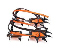 Saluaqui Strong Grip Crampons Anti Slip Ice Cleats for Boots and Shoes - 12 Teeth High Strength Steel with Nylon Straps for Outdoor Use in Snow, Rain, Mud, and Desert
