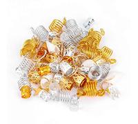 Saluaqui Stylish Hair Braid Rings 90pcs - Three Ply Hair Clips & Loops with Trumpet Shell Decoration for Women & Girls - Secure & Trendy Hair Accessories for Braids, Extensions, Updos