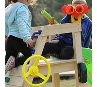 Saluaqui Swingset Steering Wheel Toy for Kids - Yellow Playground Steering Wheel Accessory, Easy to Install, Smooth Surface, Ideal for Outdoor Fun (Yellow)