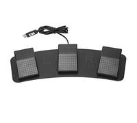 Saluaqui USB Triple Foot Switch Pedal with Custom Programming and Mechanical Switches - Ergonomic Design for Gaming, Factory Testing, and Multimedia Control