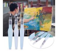 Saluaqui Versatile 3 Pcs Refillable Water Brush Pen Set for Watercolor Painting, Ink Calligraphy & Drawing - Portable Art Tool with Ink Storage
