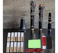 Saluaqui Versatile Clarinet Accessory Set with Adjustable Strap and Reeds, Includes Soft Cleaning Cloth, Durable Brush, Cork Grease - Essential Musical Instruments Kit