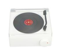 Saluaqui Vintage 5.3 Record Player Turntable with Alarm Clock, Classic Design & 3 Playback Modes for Home & Travel Use (White)