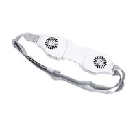Saluaqui Wearable Waist Fan 3 Speed USB Rechargeable 8000mAh Battery Personal Fan Dual System for Outdoor Activities in Black (White)
