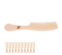 Saluaqui Wide Tooth Comb Set Static Detangler Blue (Beige) | 10pcs blue wide tooth combs static detangling tool ergonomic ABS plastic portable for home travel use gentle