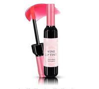 Saluaqui Wine Bottle Lip Gloss Lip Tint Liquid Lipstick Bright Delicate Color Long Lasting Easy to Apply with Cute Red Wine Shape for Women Gift (PK01)