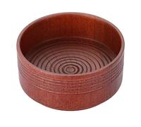 Saluaqui Wooden Soap Bowl with Grove Texture for Man Shave - Oak Shaving Bowl for Barber Straight Blade Cleansing - Exquisite Shaving Mug for Rich Creamy Lather