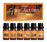 SALUBRITO Autumn Essential Oils Set, Premium Fragrance Oils for Diffuser, Home, Candle, Soap Making, Aromatherapy Oil Gife Set, Cinnamon, Pumpkin Spice, Spiced Cider, Snickerdoodle, Vanilla, Nutmeg