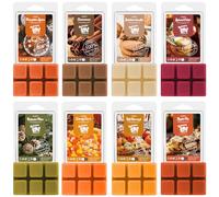 SALUBRITO Autumn Wax Melts, Strong Scented Candle Gift Set, 8 x 71g, Natural & Long Lasting, Soy Wax Set for Women, Aroma Wax Cubes for Halloween, Birthday, Thanksgiving