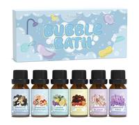 SALUBRITO Bath Essential Oils Set, Fragrance Oil for Diffuser, Home, Candle, Soap Making, Vanilla & Coconut, Sparkling Grapefruit, Lemon Verbena, Amber Oud, Charming Bloom, Lavender Field