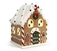 SALUBRITO Christmas Electric Wax Melts Burner For Winter, Ceramic Xmas Oil Burner For Essential Oils, Wax Burner for Wax Melts, Home, Bedroom, Wax Warmer Gift, Gingerbread & Candy House