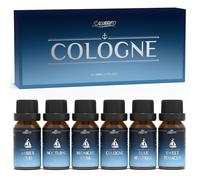 SALUBRITO Cologne Essential Oils Set, Fragrance Oil for Diffuser, Home, Candle, Soap Making, Amber Oud, Midnight Musk, Blue Mystique, Sweet Tobacco, Nocturne, Cologne for Men