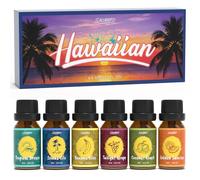 SALUBRITO Hawaii Essential Oil Set for Diffuser, Home, Summer Strong Scented Oil for Soap, Candle Making, Tropical Breeze, Island Life, Banana Bliss, Twilight Grape, Coconut Coast, Golden Sunrise