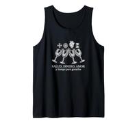 Salud, Dinero, Amor y Tiempo para Gozarlos Spanish Language Tank Top