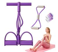 Saludea Foot Pedal Resistance Band with Handle, 4/6/8-Tube Elastic Ankle Puller with Yoga Pedal, 21 Fitness Multifunctional Tension Ropes for Women Man Exercise, Arm & Leg Stirrup Puller for Sit Up