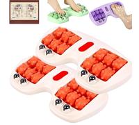 Saludea Foot Relief Roller Pro, Portable Double Foot Massage Roller, Targeted Pressure Point Massage, with an Acupuncture Point Map & Scraping to Relieve Fatigue for Home and Office (Orange * 2Pcs)