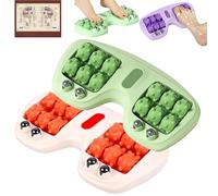 Saludea Foot Relief Roller Pro, Portable Double Foot Massage Roller, Targeted Pressure Point Massage, with an Acupuncture Point Map & Scraping to Relieve Fatigue for Home and Office (Orange+Green)