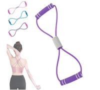 Saludea Resistance Band,8 Resistance Band with Handles,Stretch Fitness Strap for Full-Body Workouts, Strength Training, Flexibility, Exercise Elastic Rope for Home (Purple)