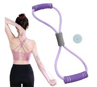 Saludea Resistance Band, Figure 8 Resistance Band, Stretch Strap for Arm Shoulder Back Chest Stretching, Elastic Yoga Rope Stretching Bands for Home, Gym, Yoga, Training (Purple)