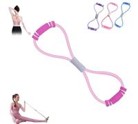 Saludea Resistance Band Figure Resistance Band with Handles Yoga Gym Fitness Pulling Rope for Home Gym Stretch Fitness Strap for Full-Body Workouts Stretching Flexibility (Pink)