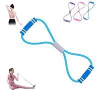 Saludea Resistance Band Figure Resistance Band with Handles Yoga Gym Fitness Pulling Rope for Home Gym Stretch Fitness Strap for Full-Body Workouts Stretching Flexibility (Blue)