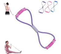 Saludea Resistance Band Figure Resistance Band with Handles Yoga Gym Fitness Pulling Rope for Home Gym Stretch Fitness Strap for Full-Body Workouts Stretching Flexibility (Purple)