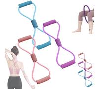 Saludea Resistance Band, Saludea Resistance Band With Handles, Yoga Pilates Fitness Rope 8 Shaped, With Vitality Ring For Full-Body Workouts, Stretching, Flexibility(Mixed colors-35 lb)