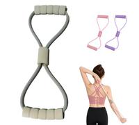 Saludea Resistance Band with Handles, 2025 New Arm Figure 8 Resistance Band, Yoga Gym Fitness Pulling Rope Chest Expander Exercise Bands for Arm and Shoulder Stretch Strength Training (Gray, 38P)