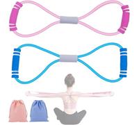 Saludea Resistance Band with Handles, Arm Figure 8 Resistance Band with Handles, Chest Expander, Yoga Gym Fitness Pulling Rope 8 Word Elastic for Arm and Shoulder Stretch (2 Pcs-A)
