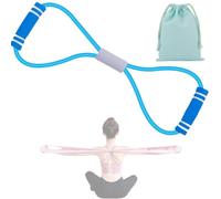 Saludea Resistance Band with Handles, Arm Figure 8 Resistance Band with Handles, Chest Expander, Yoga Gym Fitness Pulling Rope 8 Word Elastic for Arm and Shoulder Stretch (Blue)
