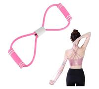 Saludea Resistance Band With Handles, Chest Expander, 8-shape Elastic Pull Yoga Tension Rope, Yoga Gym Stretch Rope, For Exercise Muscle Training Tubing(Pink)