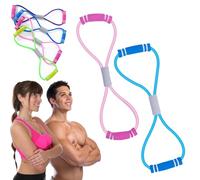 Saludea Resistance Band with Handles, Figure 8 Arm Exercise Bands, Saludea Resistance Bands for Working Out, Strength Training, Stretching, Flexibility, Exercise Elastic Rope for Home, Gym (2pcs-c)