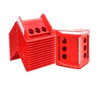 SALUINOKI Flatbed Edge Corner Protector Holder (24 Pack) Red Ratchet Strap Protector Heavy Duty Cargos Protector Flatbed Equipment for Shipping Cargo Protection