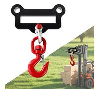 SALUINOKI Forklift Lifting Hook, Fork Lifting Attachment, Heavy Duty Forklift Lifting Hoist & Forklift Lifting Gear, 6600 Lbs Load Capacity, Forklift Mobile Crane 360° Swivel Hook with Sling Holes