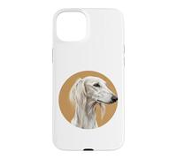Saluki Sighthound Dog Owner Pet Breed Portrait Puppy Animal Case for iPhone 15 Plus