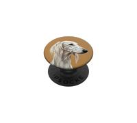 Saluki Sighthound Dog Owner Pet Breed Portrait Puppy Animal PopSockets Adhesive PopGrip
