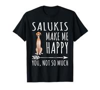 Salukis Make Me Happy You Not So Much Dog Lover Gift T-Shirt