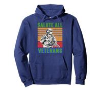 Salute All Veterans Brave Military Service Heroes Pullover Hoodie