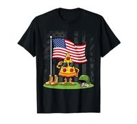 Salute Pizza American USA Flag Memorial Day 4th of July T-Shirt