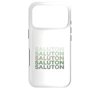 Saluton Esperanto 70s Retro-Style Sunset-Aesthetic Greeting Case for iPhone 17 Pro